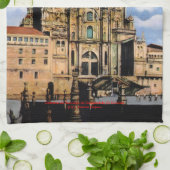Catedral de Santiago de Compostela (A Coruña) キッチンタオル (折り畳み)