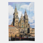 Catedral de Santiago de Compostela (A Coruña) キッチンタオル (縦)