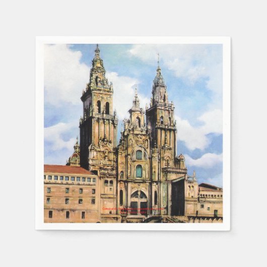 Catedral de Santiago de Compostela (A Coruña) スタンダードカクテルナプキン (正面)