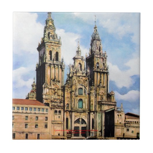 Catedral de Santiago de Compostela (A Coruña) タイル (正面)