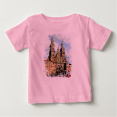 Catedral de Santiago de Compostela (A Coruña) ベビーTシャツ (正面)