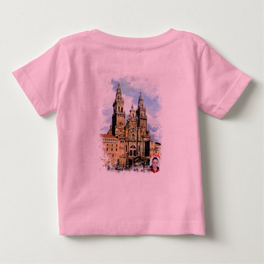 Catedral de Santiago de Compostela (A Coruña) ベビーTシャツ (裏面)