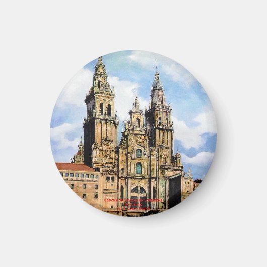 Catedral de Santiago de Compostela (A Coruña) マグネット (正面)