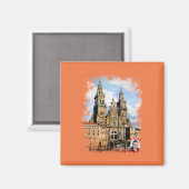 Catedral de Santiago de Compostela (A Coruña) マグネット (正面/裏面)