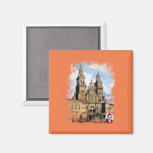Catedral de Santiago de Compostela (A Coruña) マグネット (正面/裏面)