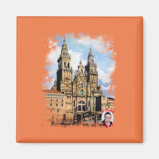 Catedral de Santiago de Compostela (A Coruña) マグネット (正面)