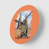 Catedral de Santiago de Compostela (A Coruña) ラウンド壁時計 (傾斜)