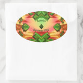 CATERINA to CHRISTMAS 2024グリーンレッドイエロー~ 楕円形シール (バッグ)