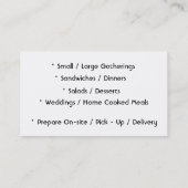 Catering Companyの名刺 名刺 (裏面)