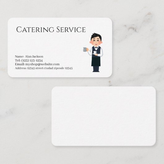 catering services  business card 名刺 (正面/裏面)