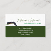 Caterpillar自然恋人グレー長方形モノグラム 名刺 (裏面)