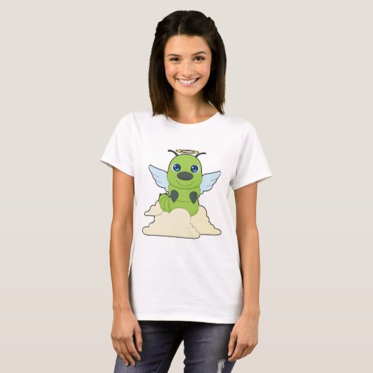 Caterpillar Angel wings Tシャツ (正面フル)