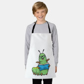 Caterpillar asおたくwith Book & Glass エプロン (着用した状態)