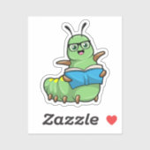 Caterpillar asおたくwith Book & Glass シール (シート)