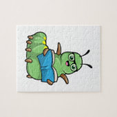 Caterpillar asおたくwith Book & Glass ジグソーパズル (横)