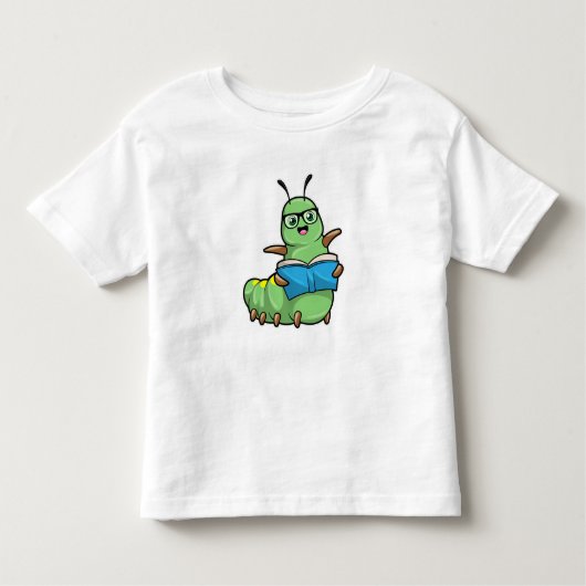 Caterpillar asおたくwith Book & Glass トドラーTシャツ (正面)