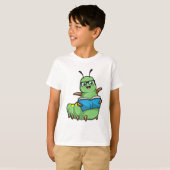 Caterpillar asおたくwith Book & Glass Tシャツ (正面フル)