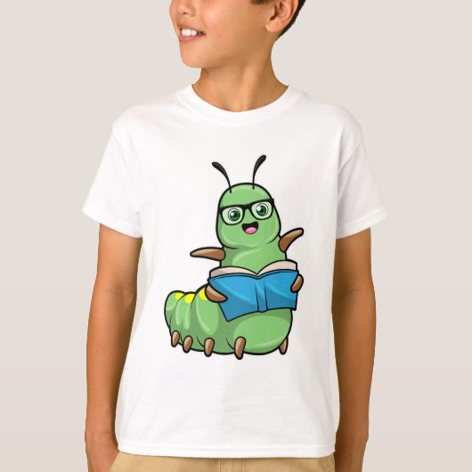 Caterpillar asおたくwith Book & Glass Tシャツ (正面)
