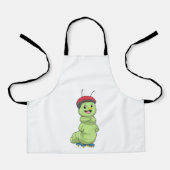 Caterpillar as Inline skater with Roller skates.pn エプロン (正面)