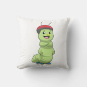 Caterpillar as Inline skater with Roller skates.pn クッション (正面)