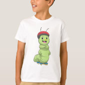 Caterpillar as Inline skater with Roller skates.pn Tシャツ (正面)