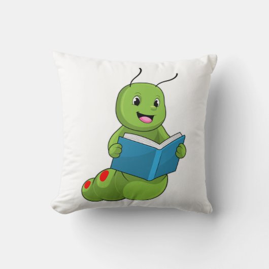 Caterpillar at 読's with Book クッション (正面)