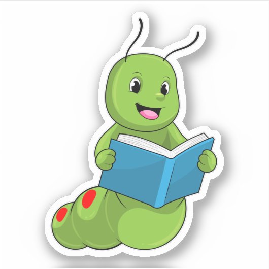 Caterpillar at 読's with Book シール (正面)