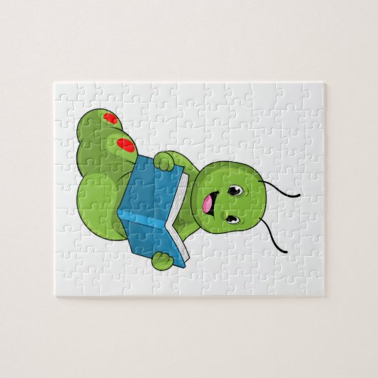 Caterpillar at 読's with Book ジグソーパズル (横)