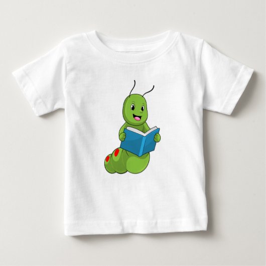 Caterpillar at 読's with Book ベビーTシャツ (正面)
