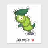 Caterpillar at Sleeping with Leaf シール (シート)