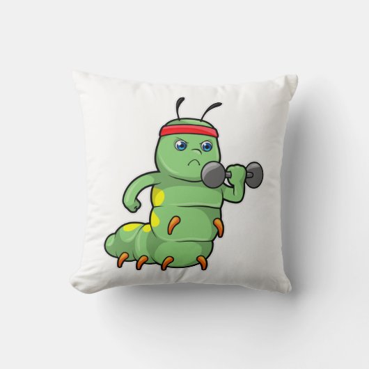 Caterpillar at Strength training with Dumbbell クッション (正面)