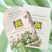 Caterpillar Baby Shower QR Code RSVP/Gift Registry 招待状