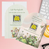 Caterpillar Baby Shower QR Code RSVP/Gift Registry 招待状