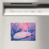 Caterpillar Cat Pink Purple Blue Fantasy マグネット (インサイチュ (食洗機))