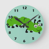 Caterpillar Design ラウンド壁時計 (正面)