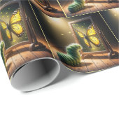 Caterpillar Looking At a Butterfly In a Mirror ラッピングペーパー (ロールコーナー)