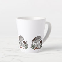 caterpillar mushroom small latte mug