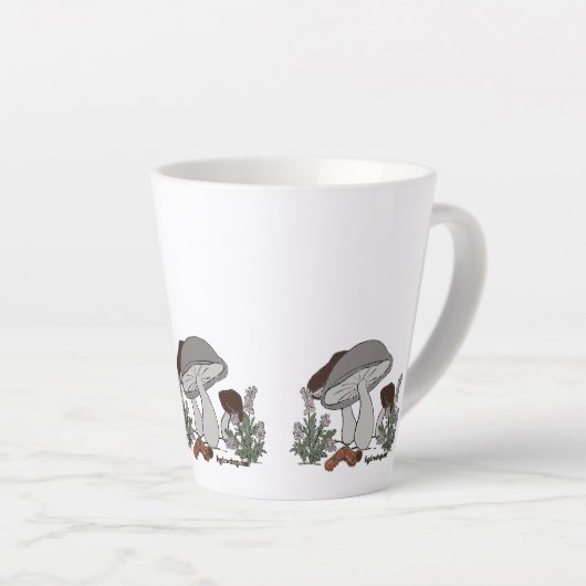 caterpillar mushroom small latte mug カフェラテマグ (右アングル)