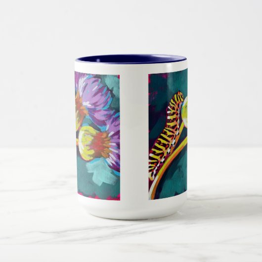 Caterpillar Painting - Gift for Insect Lovers マグカップ (中央)