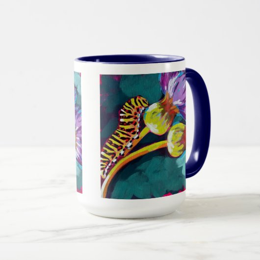 Caterpillar Painting - Gift for Insect Lovers マグカップ (正面右)