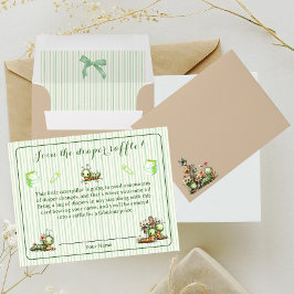 Caterpillar Shower Diaper Raffle/ Book Request ノートカード