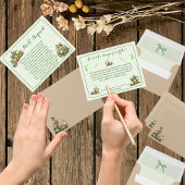 Caterpillar Shower Diaper Raffle/ Book Request ノートカード