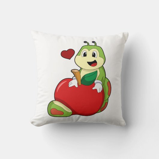 Caterpillar with Apple クッション (正面)