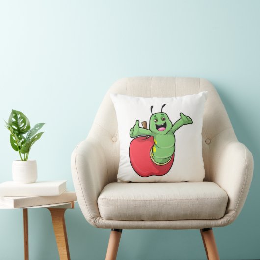 Caterpillar with Apple クッション (椅子)