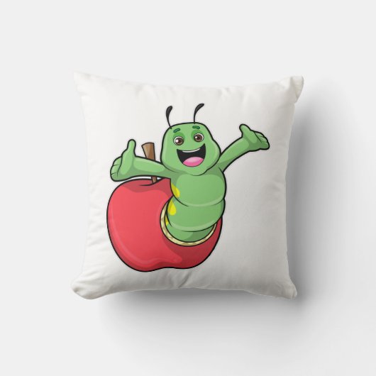 Caterpillar with Apple クッション (正面)