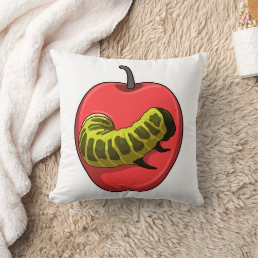 Caterpillar with Apple クッション (ブランケット)
