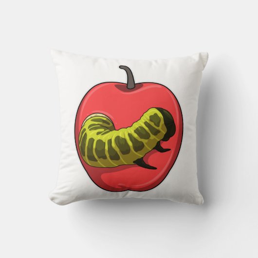 Caterpillar with Apple クッション (正面)