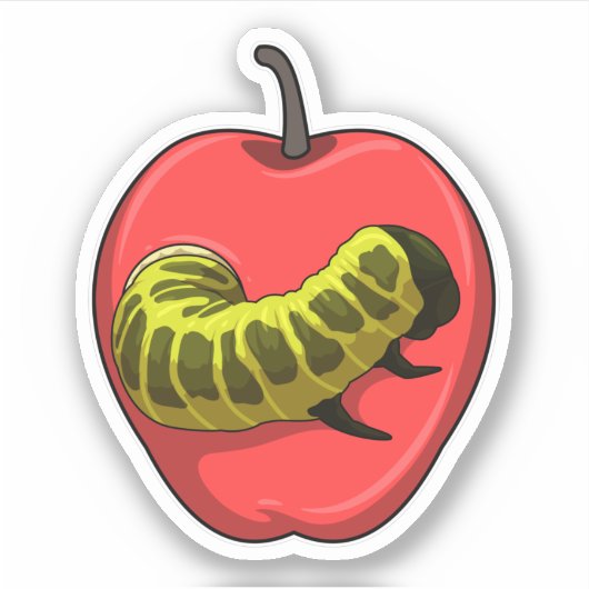 Caterpillar with Apple シール (正面)