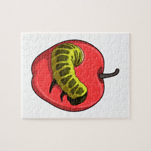 Caterpillar with Apple ジグソーパズル (横)