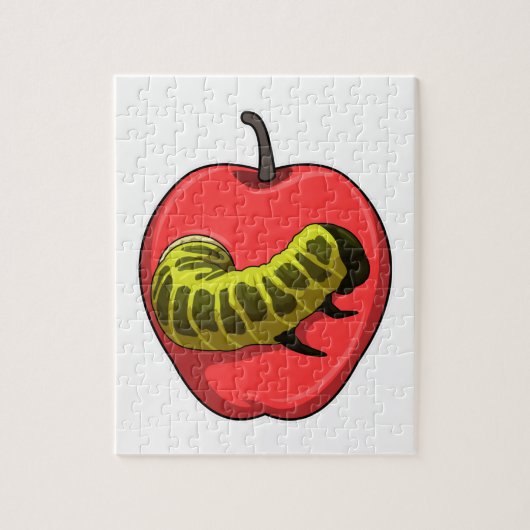Caterpillar with Apple ジグソーパズル (縦)